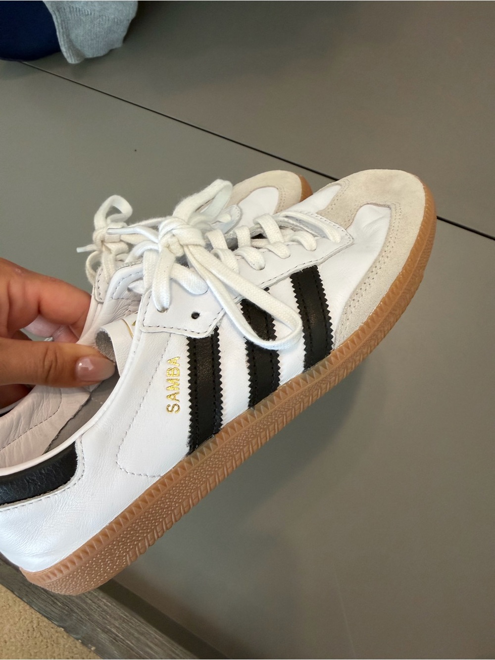 Unisex Samba Decon Sneakers in White, Black and Gum Men 6.5 Women 7.5